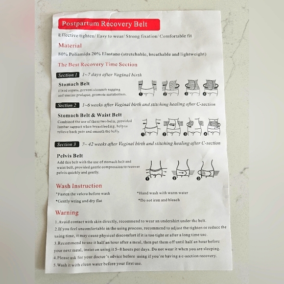 Postpartum Recovery Waist Trim Belt, Size F - Picture 2 of 4